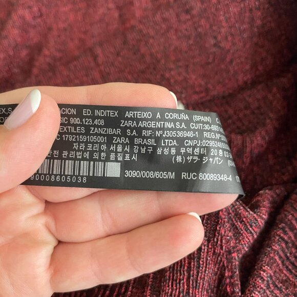 2/$30 ZARA Knit Wide Leg Pullon Palazzo Pants Elastic Waist Red Medium #5737 - Picture 9 of 12